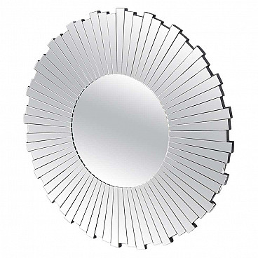 Round mirror with rays, 1980s