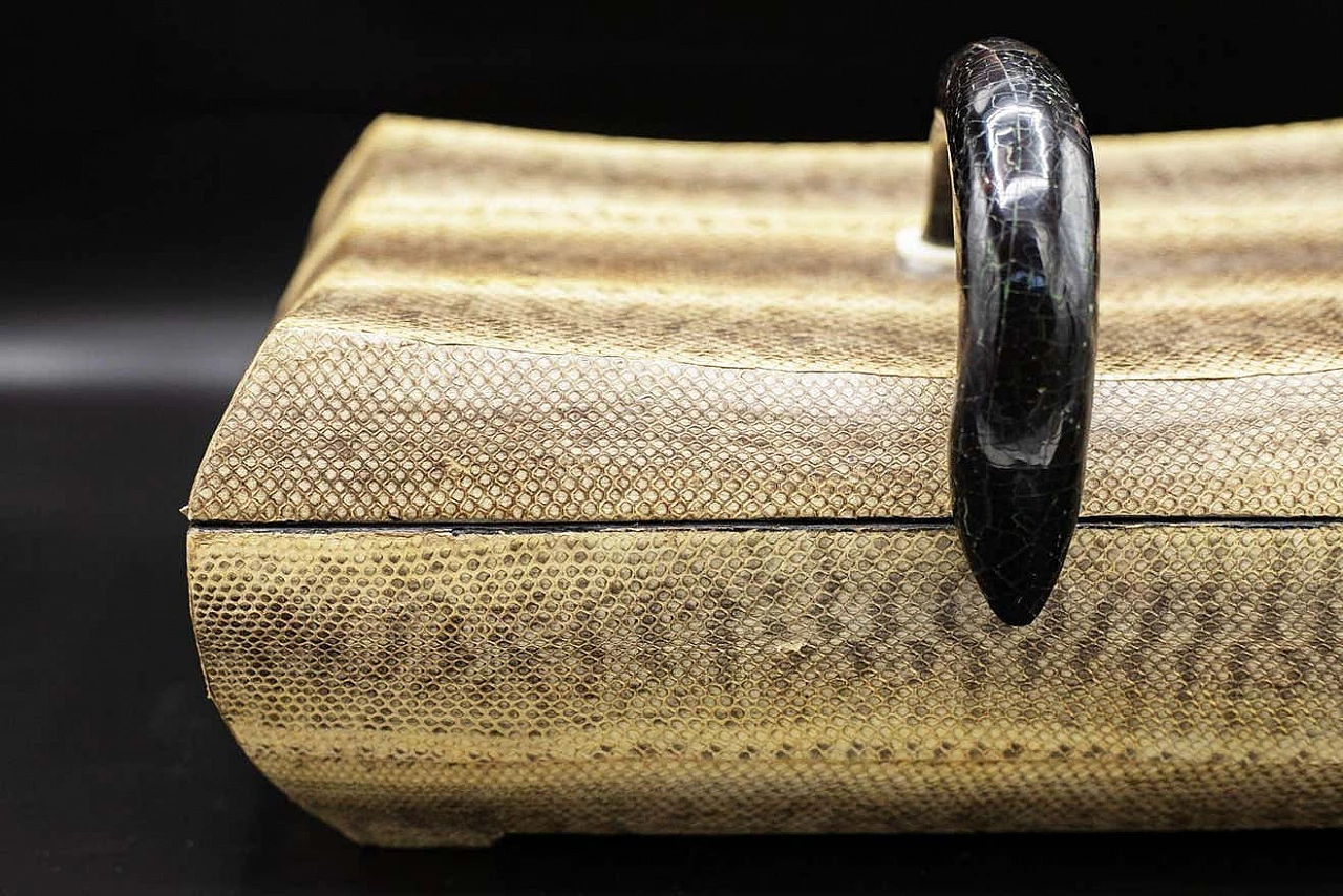 Art Deco leatherette and velvet jewellery box, 1920s 2