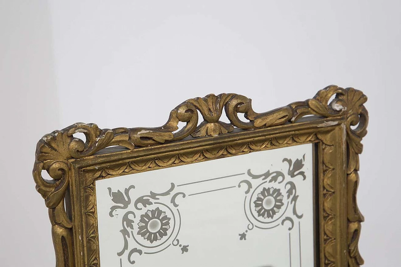 Coppia di comodini in legno e marmo verde delle Alpi con specchio, inizio '900 4