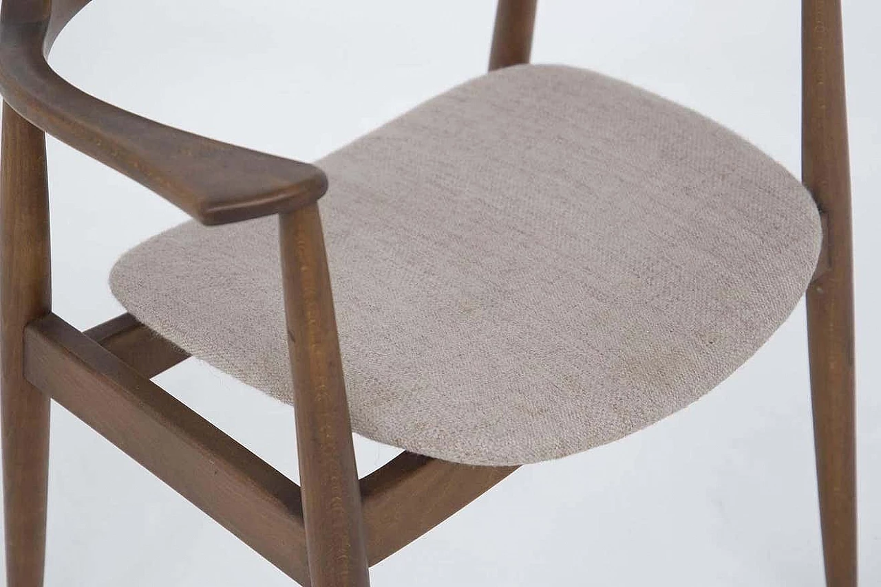 Wood and fabric chair attributed to Phillip Lloyd Powell, 1950s 3