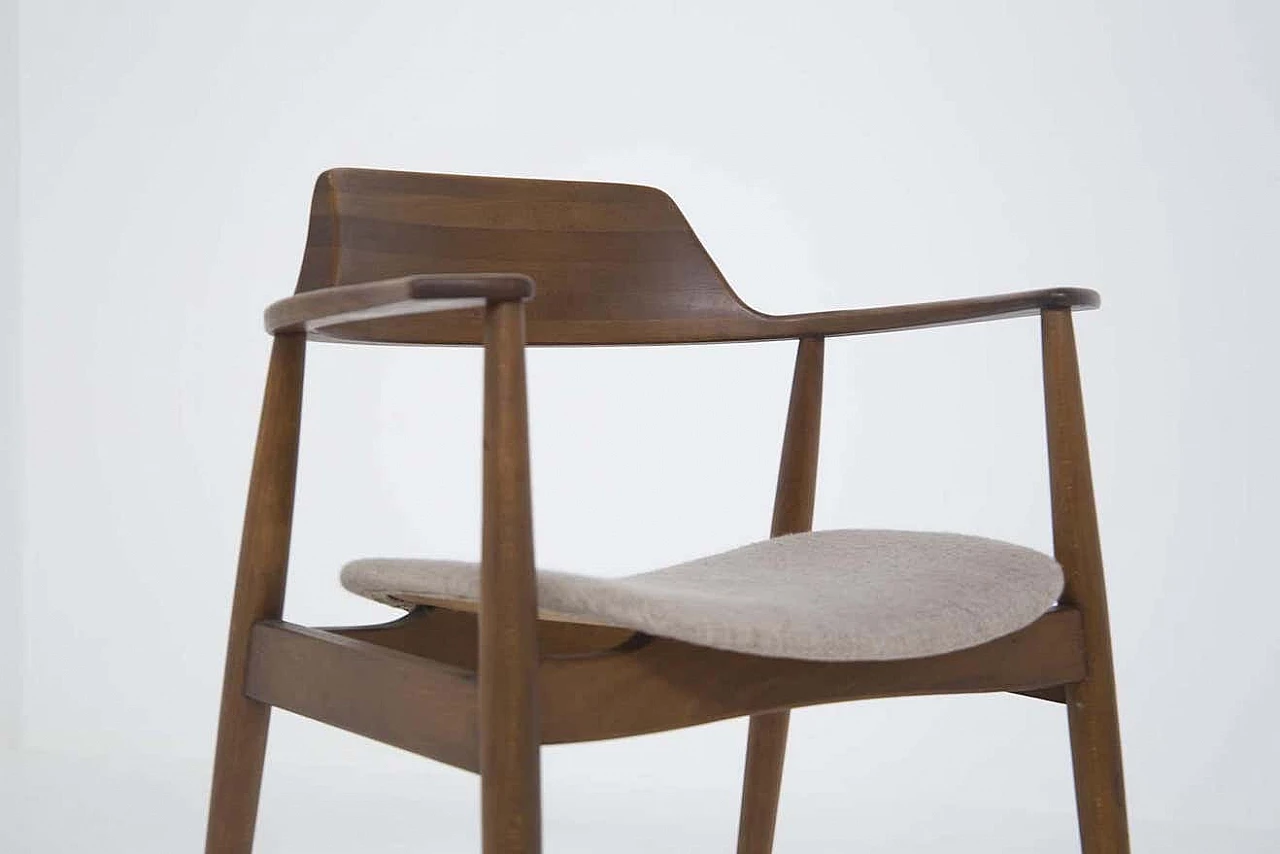 Wood and fabric chair attributed to Phillip Lloyd Powell, 1950s 4