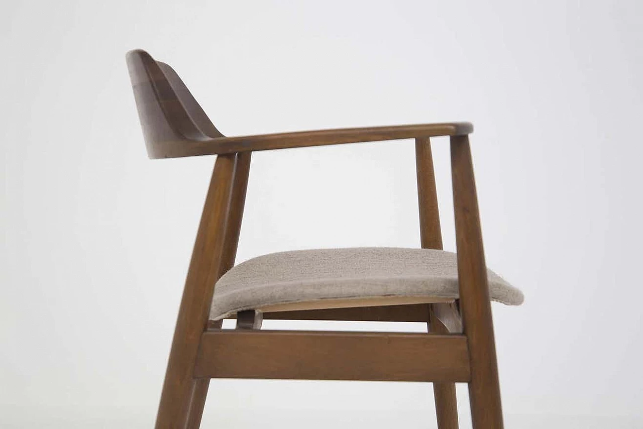 Sedia in legno e tessuto attribuita a Phillip Lloyd Powell, anni '50 6