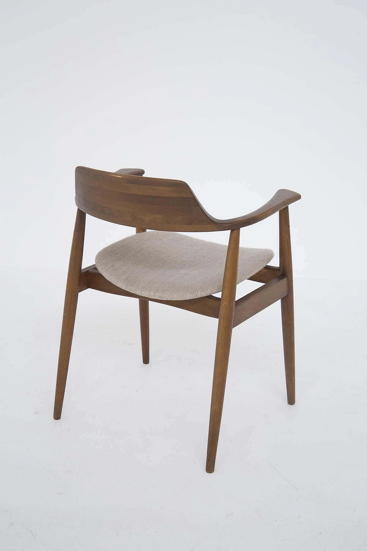Sedia in legno e tessuto attribuita a Phillip Lloyd Powell, anni '50 7