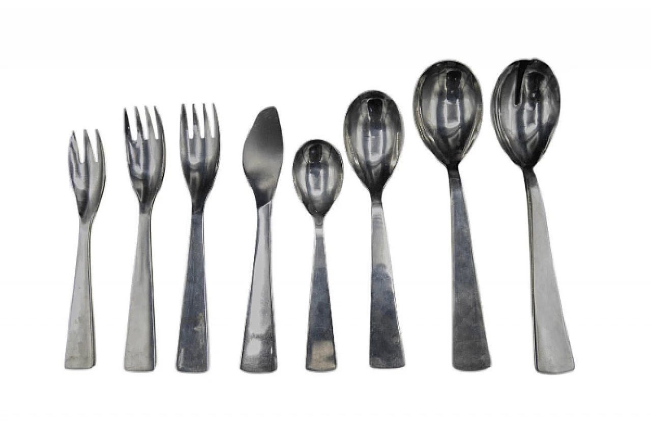 22 Chromed steel cutlery by Gio Ponti for Krupp, 1950s 1