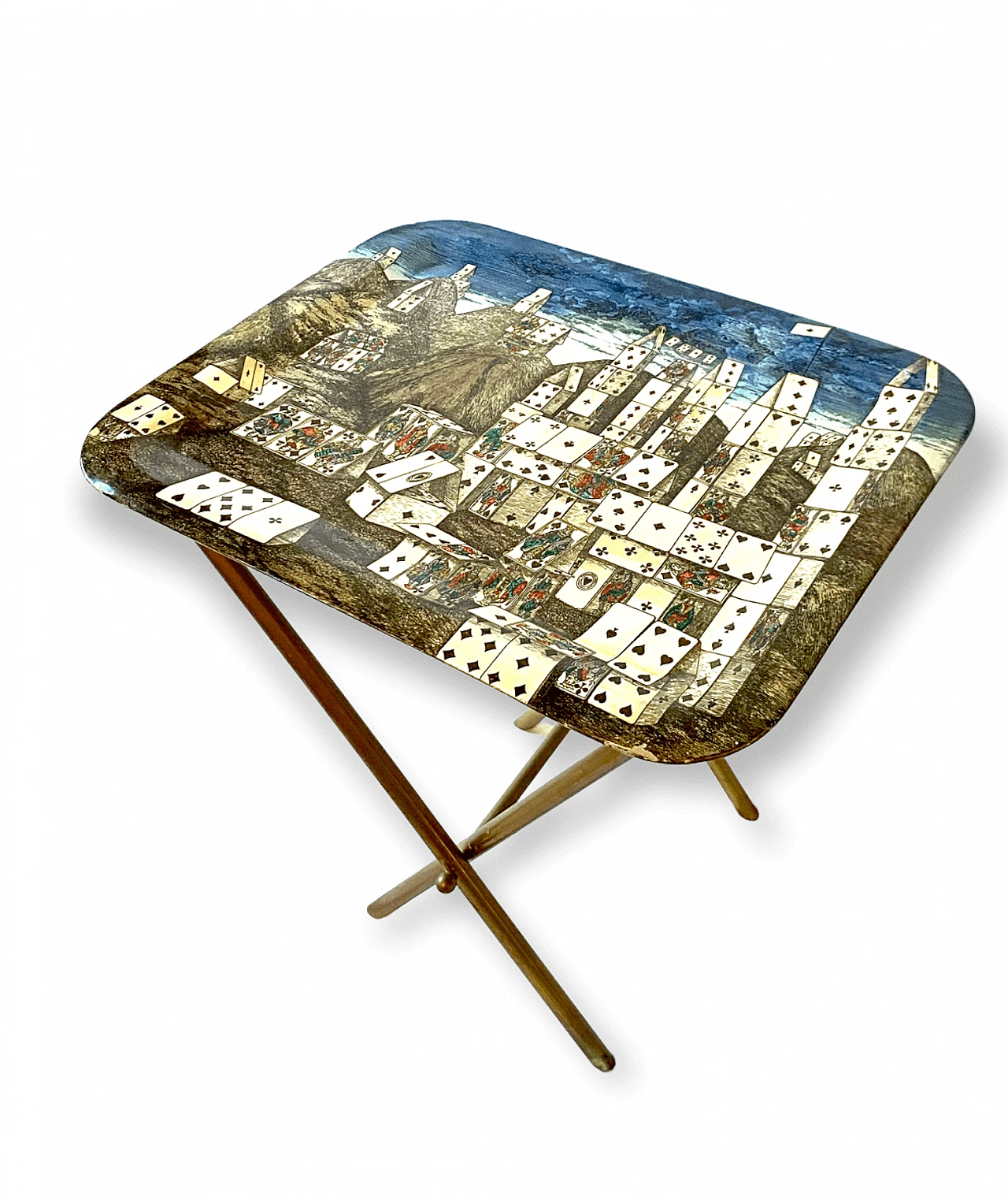 Folding City of Cards coffee table by Piero Fornasetti, 1950s 2