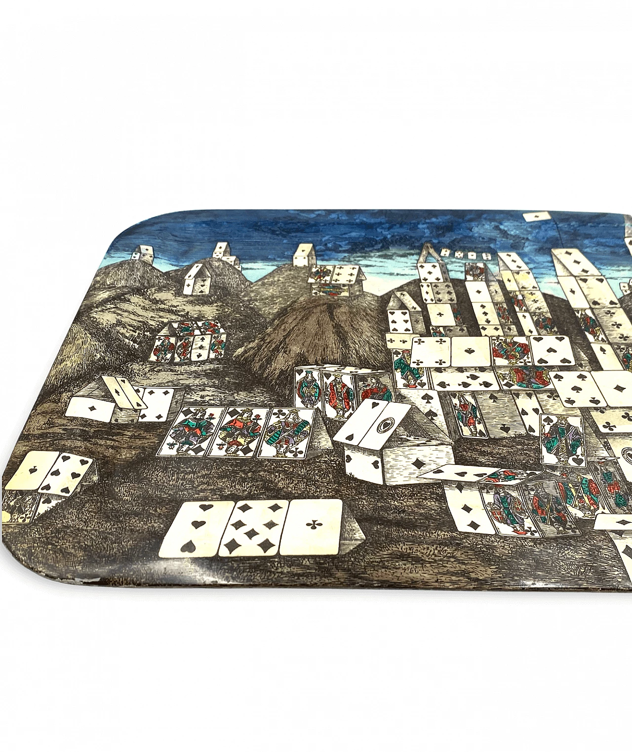 Folding City of Cards coffee table by Piero Fornasetti, 1950s 15