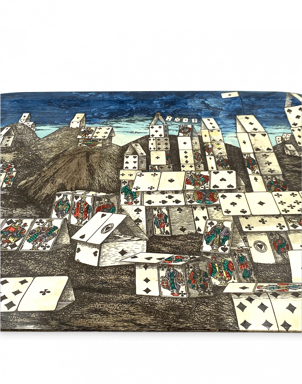 Tavolino pieghevole City of Cards di Piero Fornasetti, anni '50 17