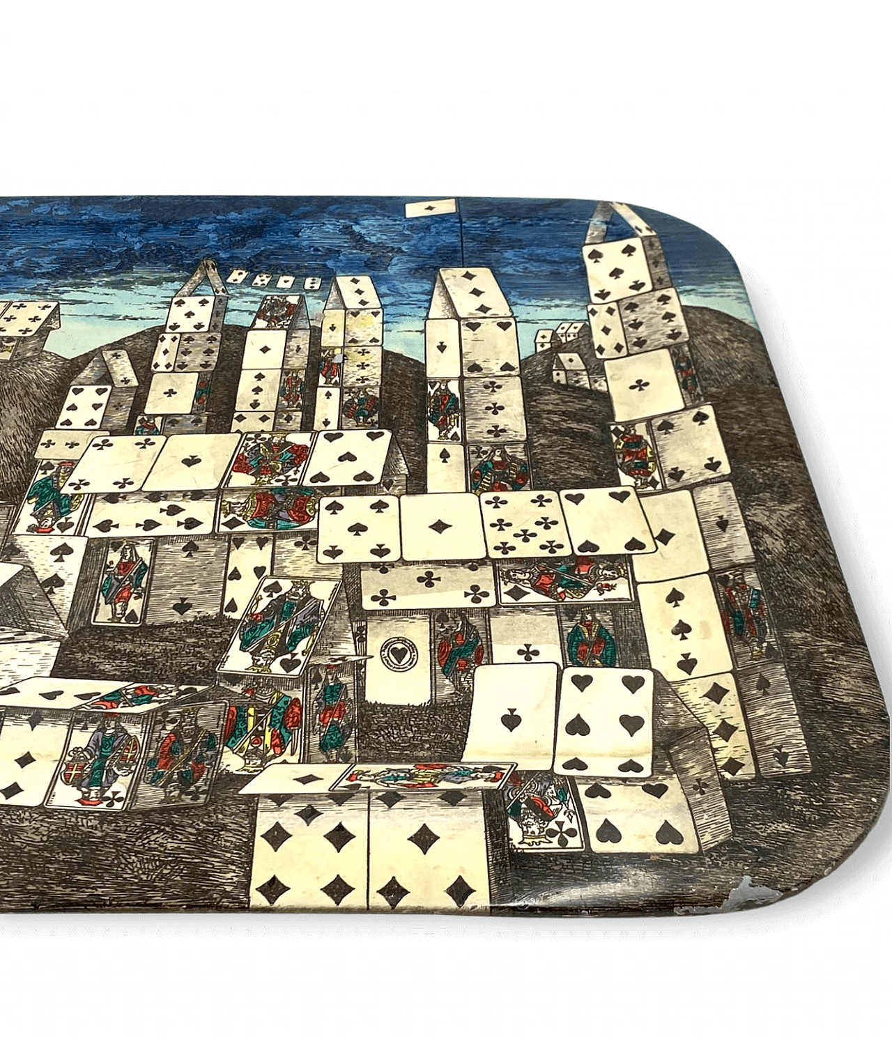 Tavolino pieghevole City of Cards di Piero Fornasetti, anni '50 18