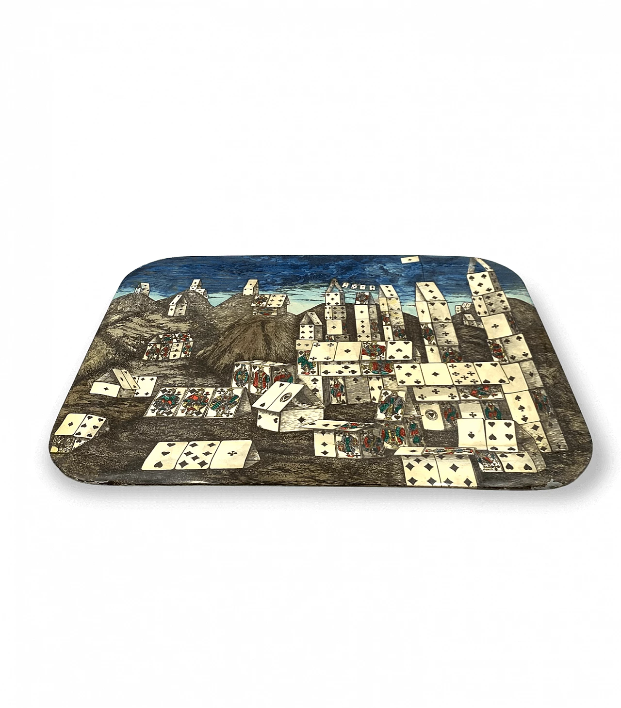 Folding City of Cards coffee table by Piero Fornasetti, 1950s 19
