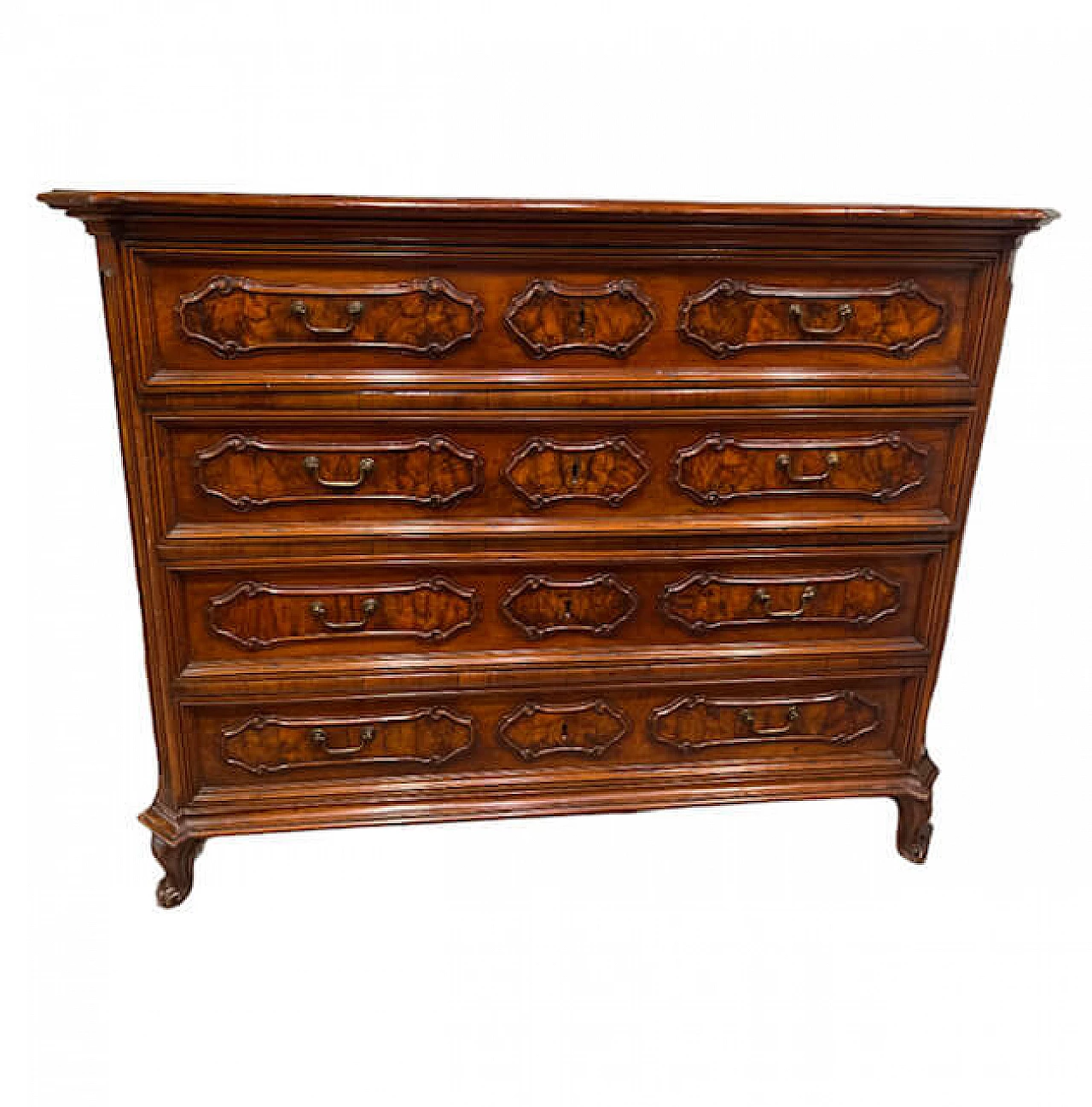 Lombard dresser in walnut and walnut root, early 18th century 5
