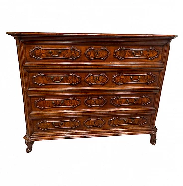 Lombard dresser in walnut and walnut root, early 18th century