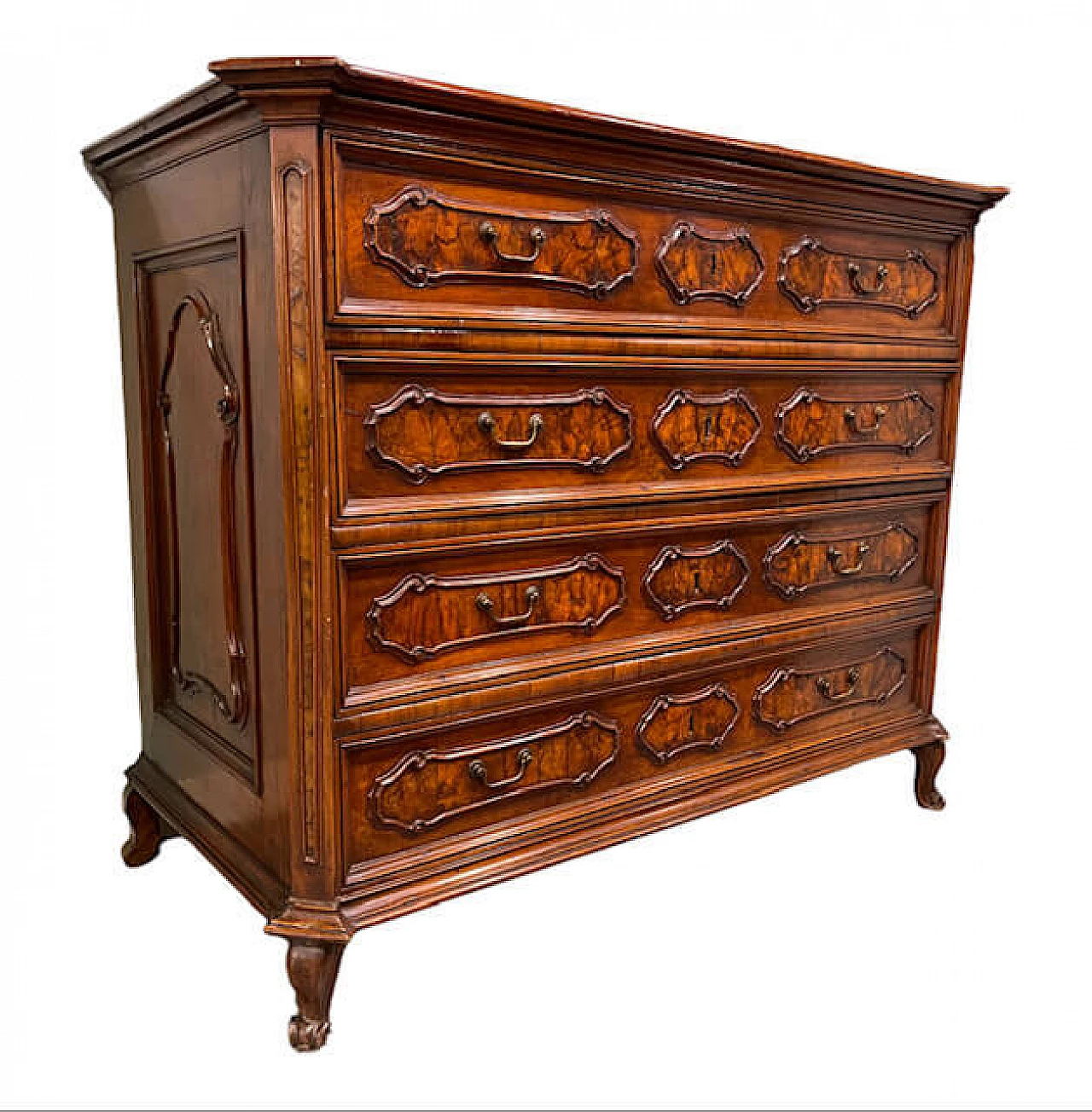 Lombard dresser in walnut and walnut root, early 18th century 10