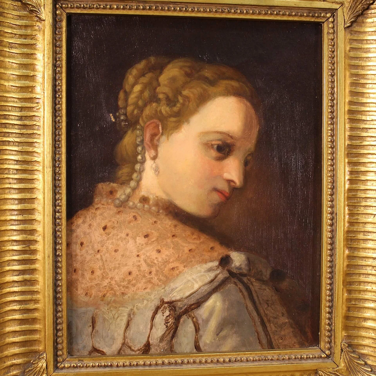 Portrait of a noblewoman, oil painting on canvas, late 19th century 2