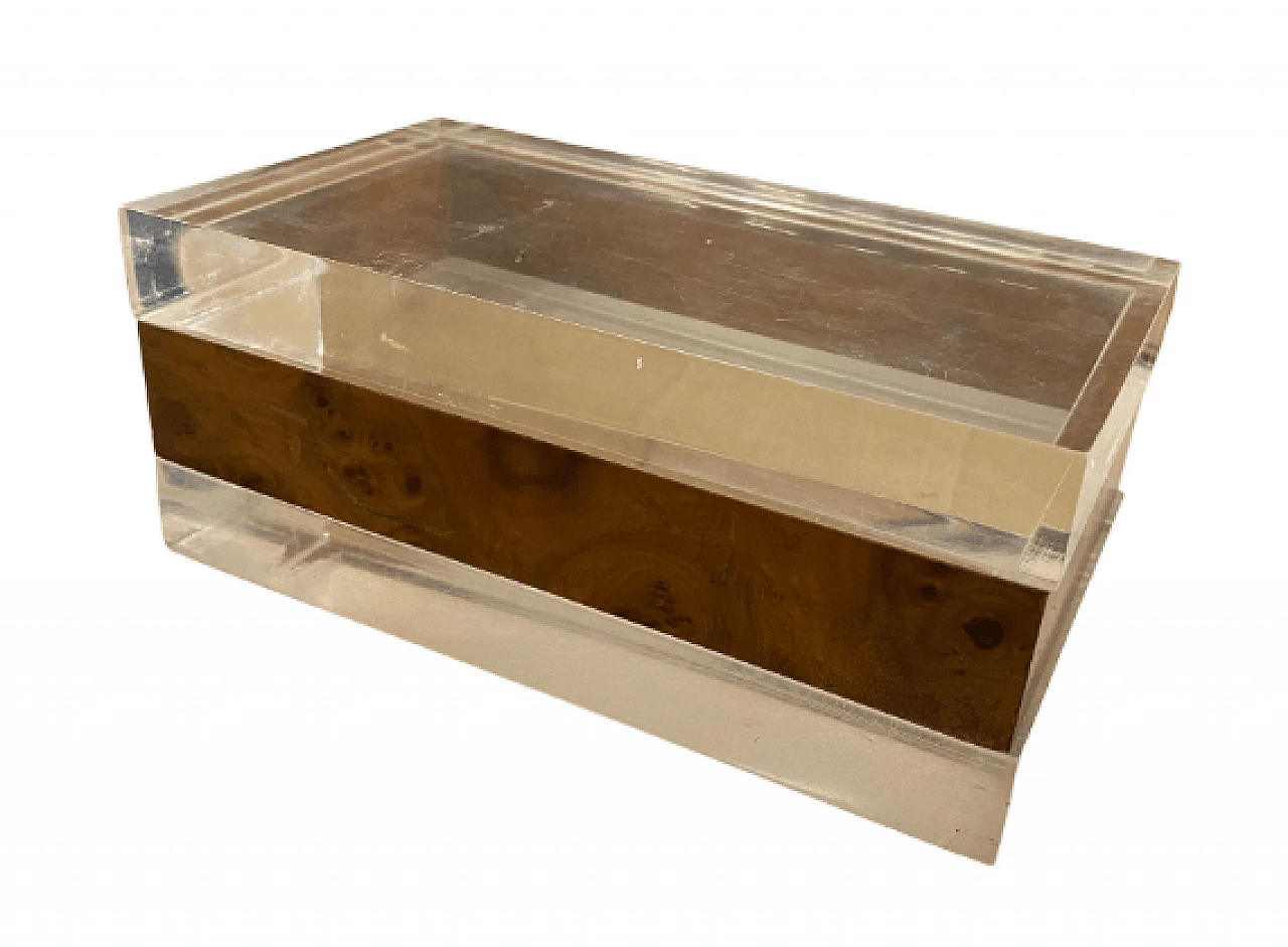 Wood and plexiglass box in the style of Gabriella Crespi, 1980s 2
