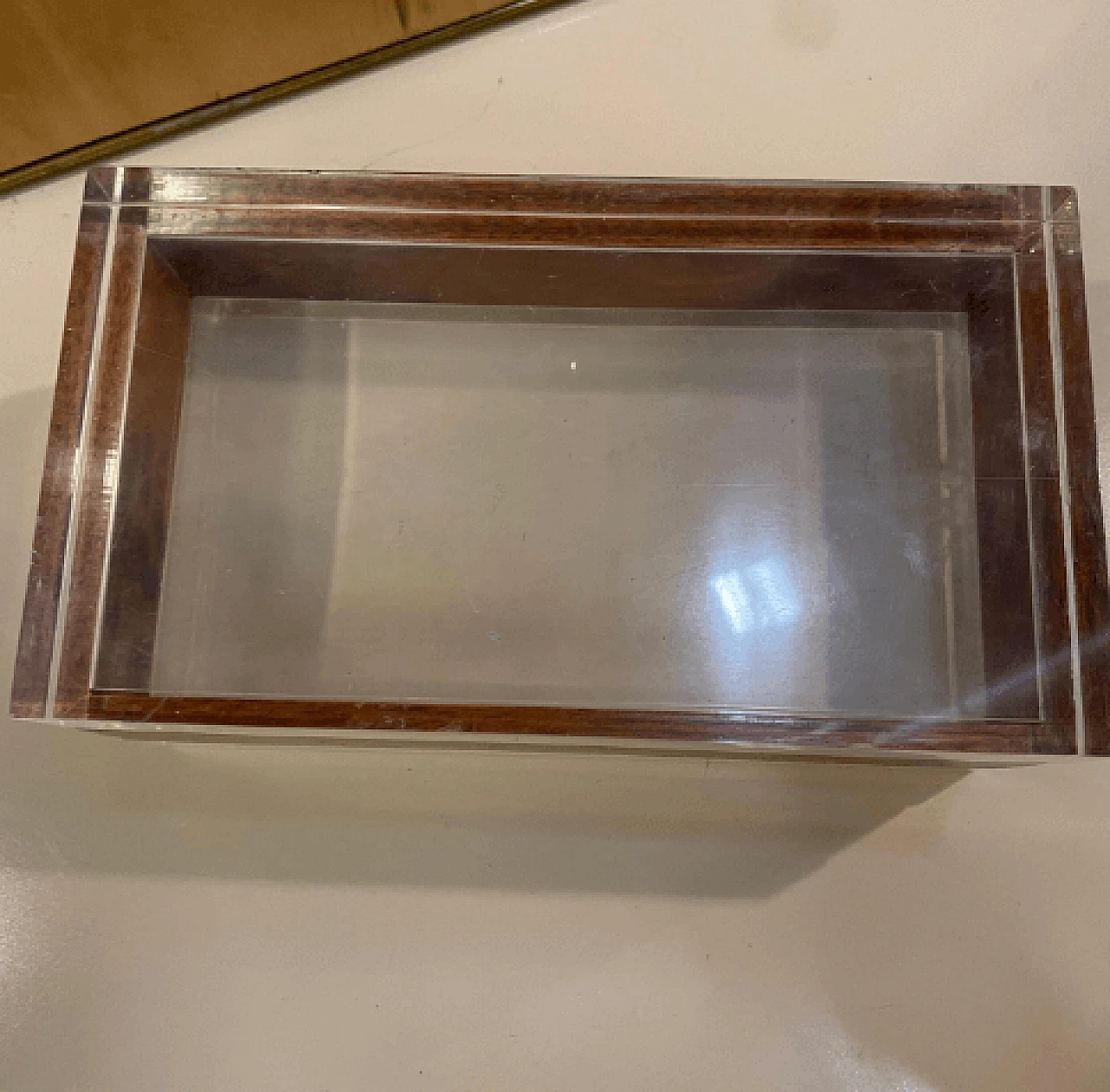 Wood and plexiglass box in the style of Gabriella Crespi, 1980s 7