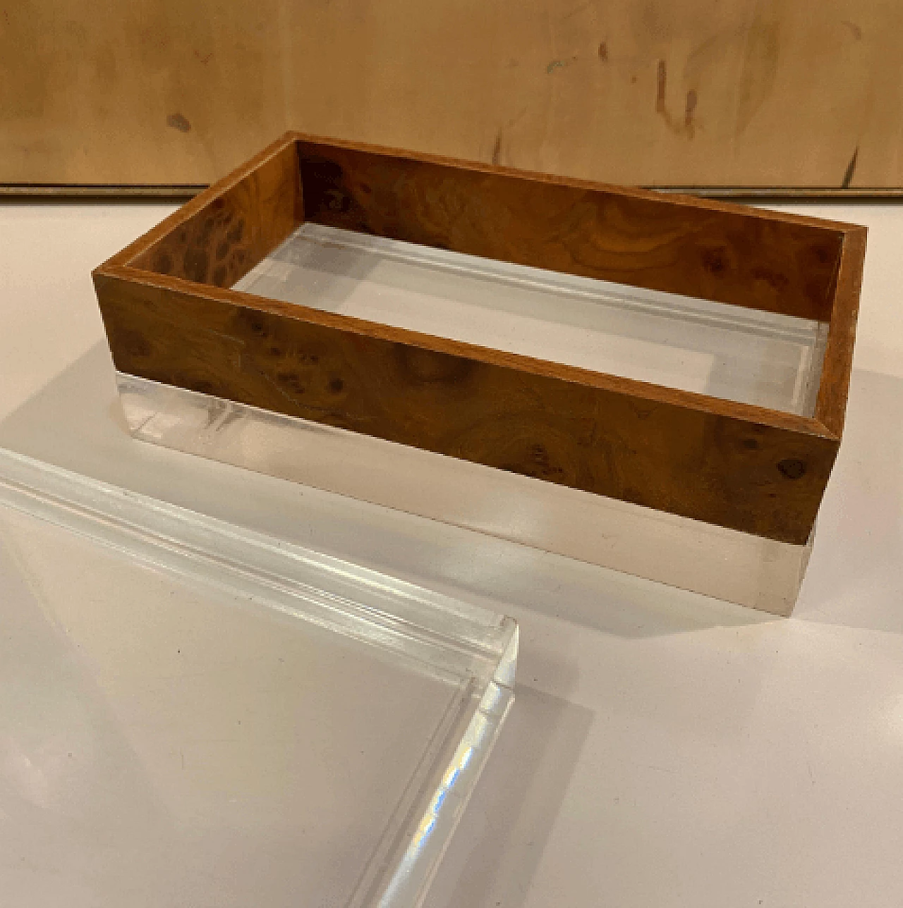 Wood and plexiglass box in the style of Gabriella Crespi, 1980s 9