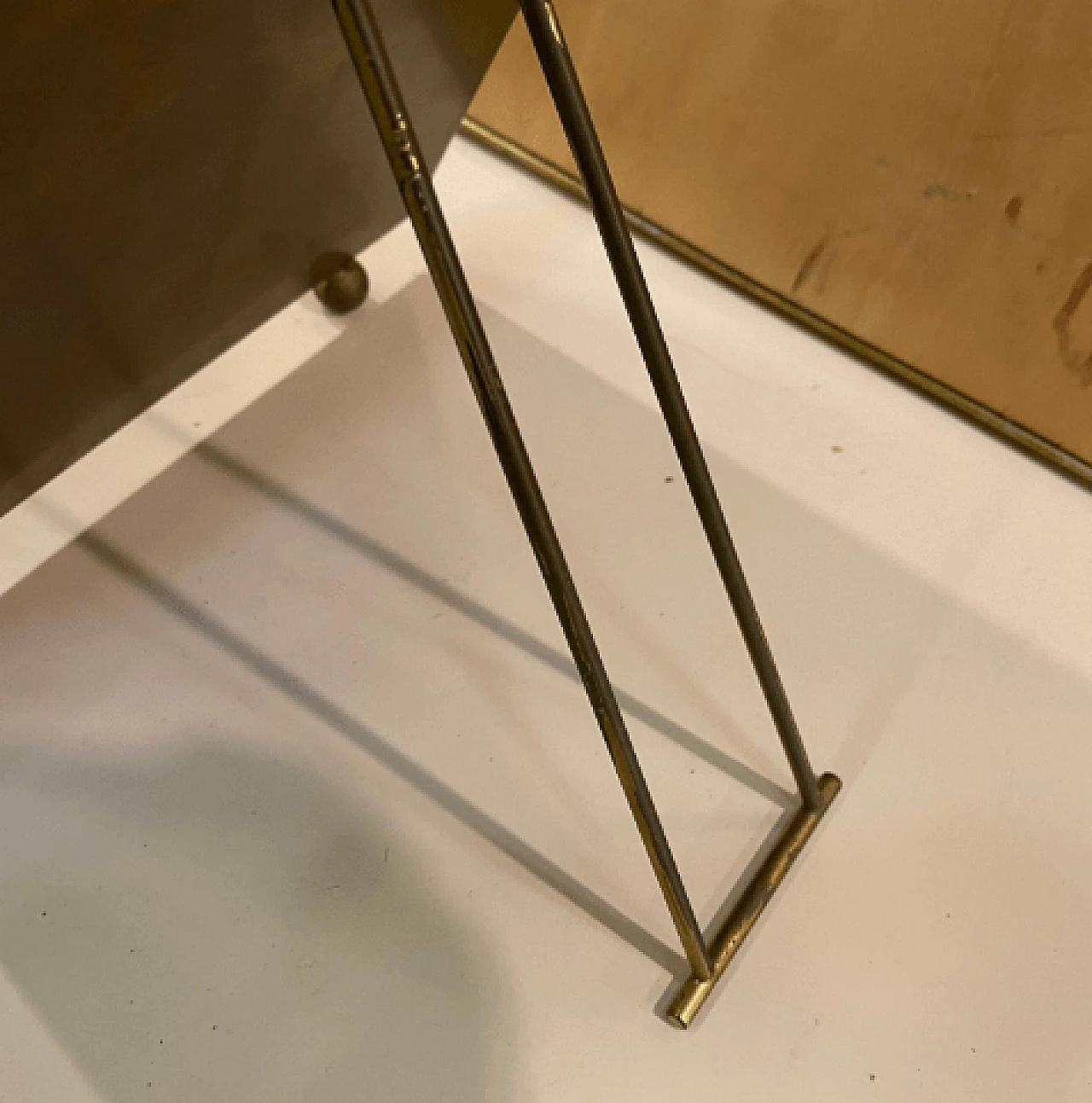 Brass and glass photo frame by Tommaso Barbi, 1970s 4