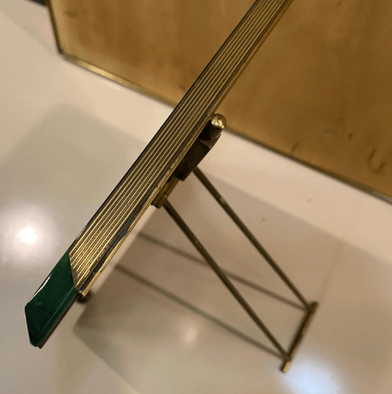 Brass and glass photo frame by Tommaso Barbi, 1970s 5