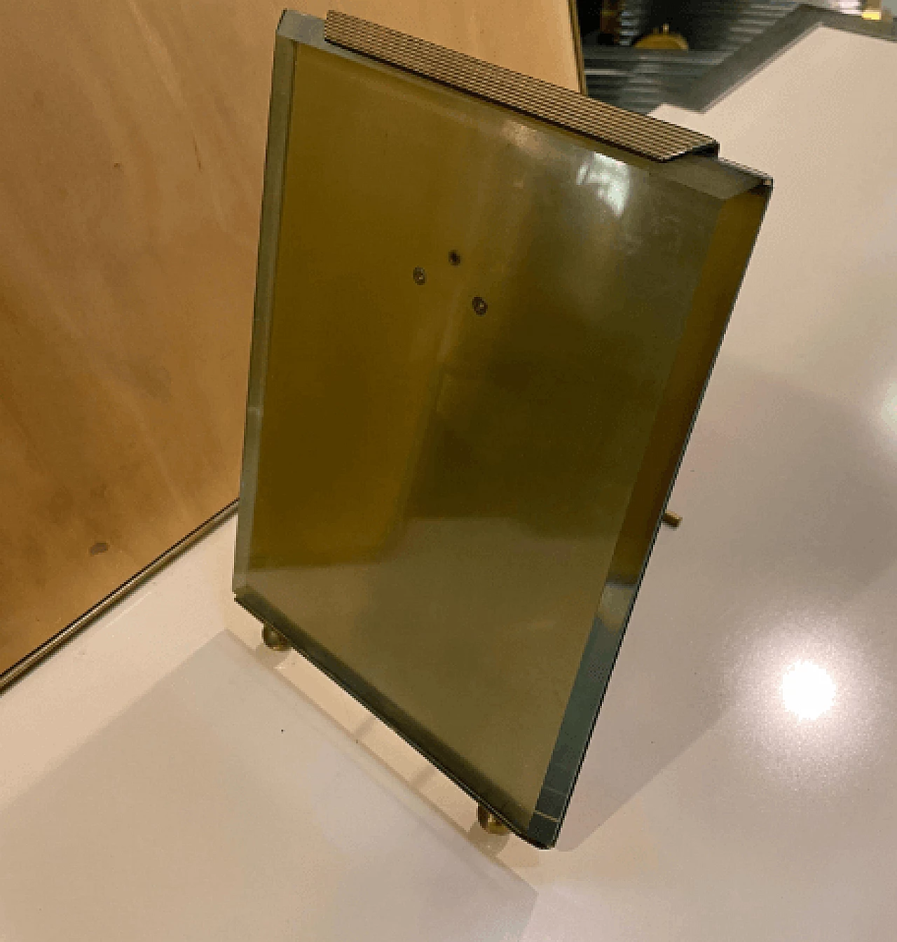 Brass and glass photo frame by Tommaso Barbi, 1970s 6