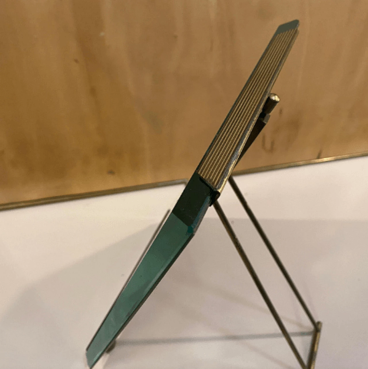 Brass and glass photo frame by Tommaso Barbi, 1970s 8