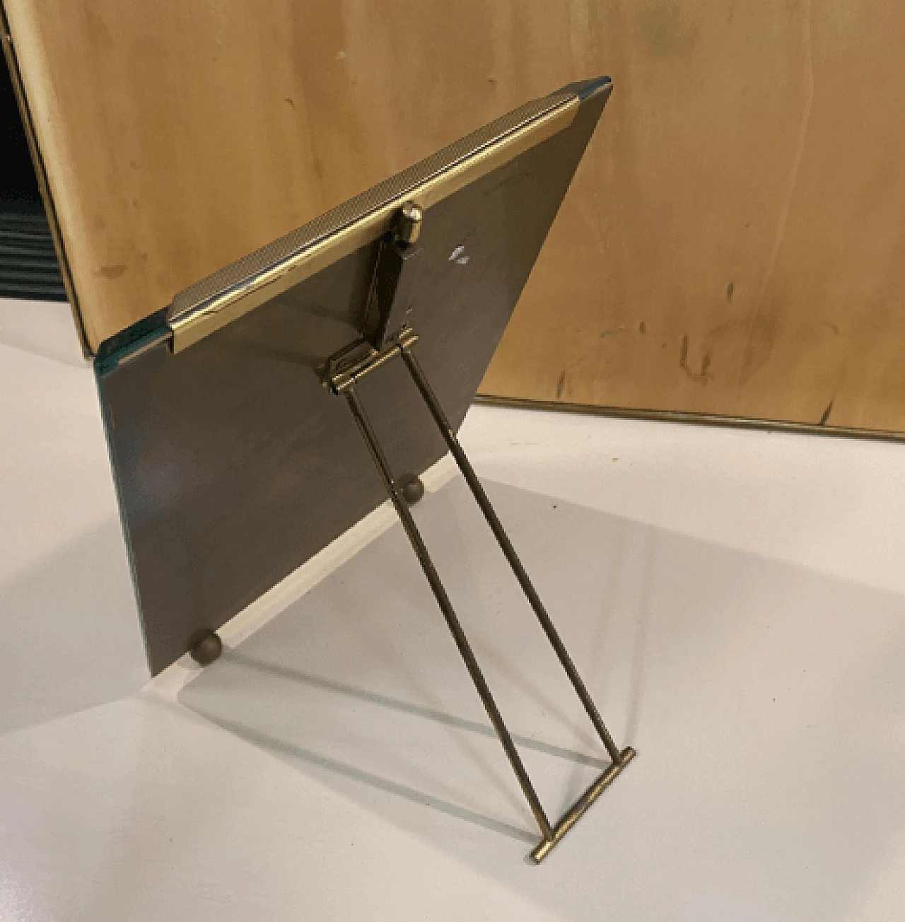 Brass and glass photo frame by Tommaso Barbi, 1970s 9