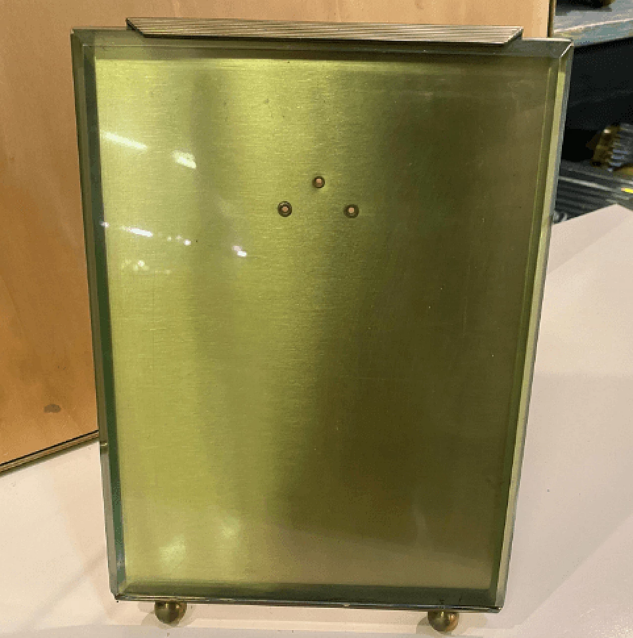 Brass and glass photo frame by Tommaso Barbi, 1970s 11