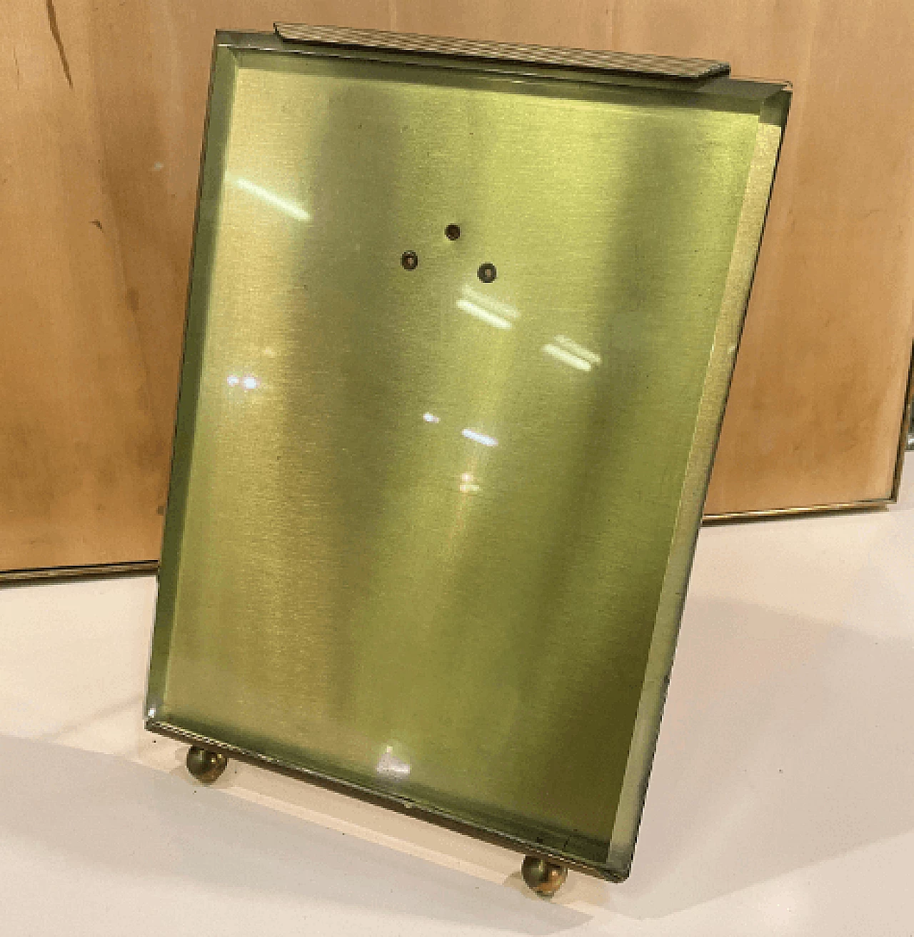 Brass and glass photo frame by Tommaso Barbi, 1970s 13