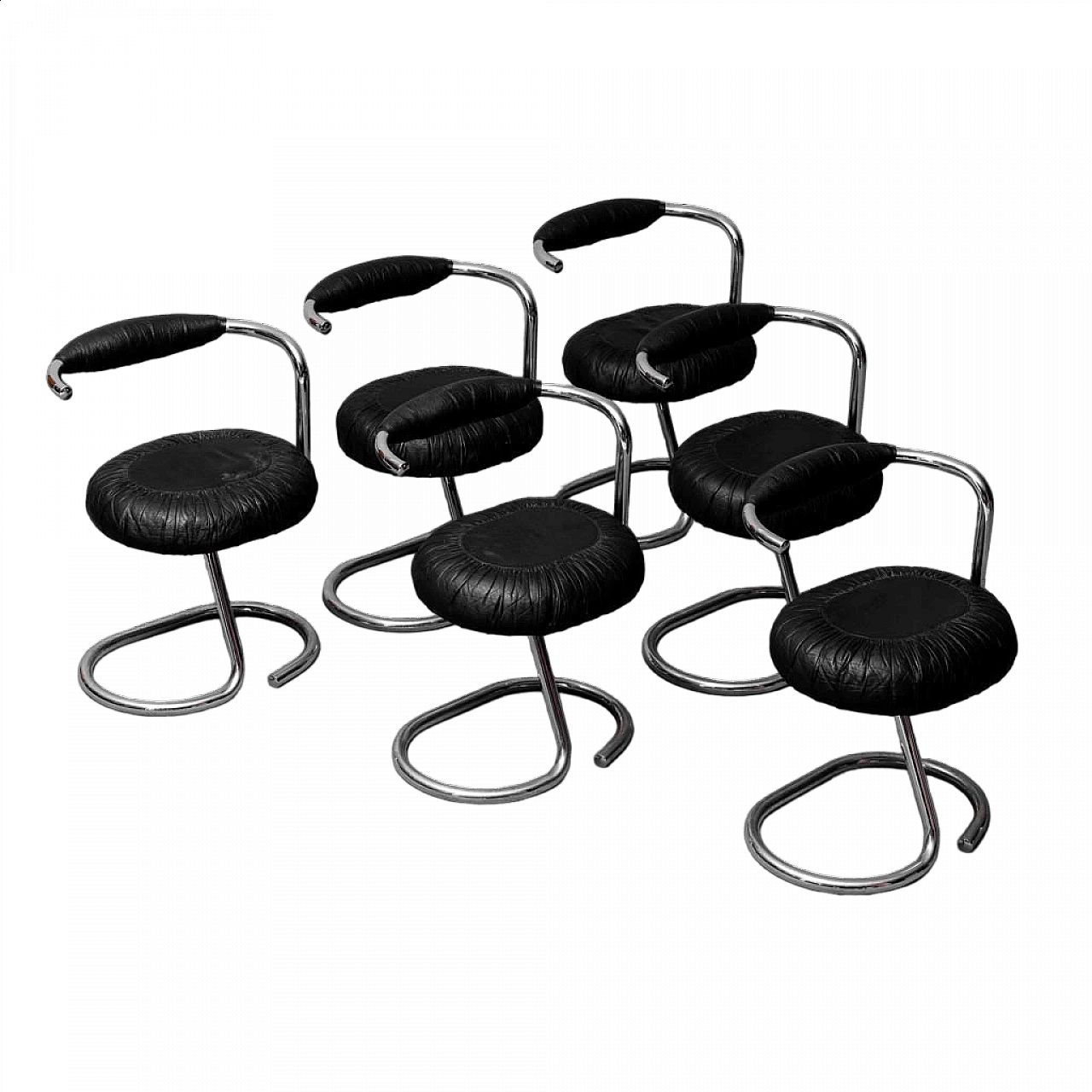 6 Cobra chairs by Giotto Stoppino, 1970s 12