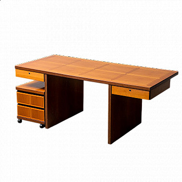 Wood desk with drawers by Fastigi, 1970s