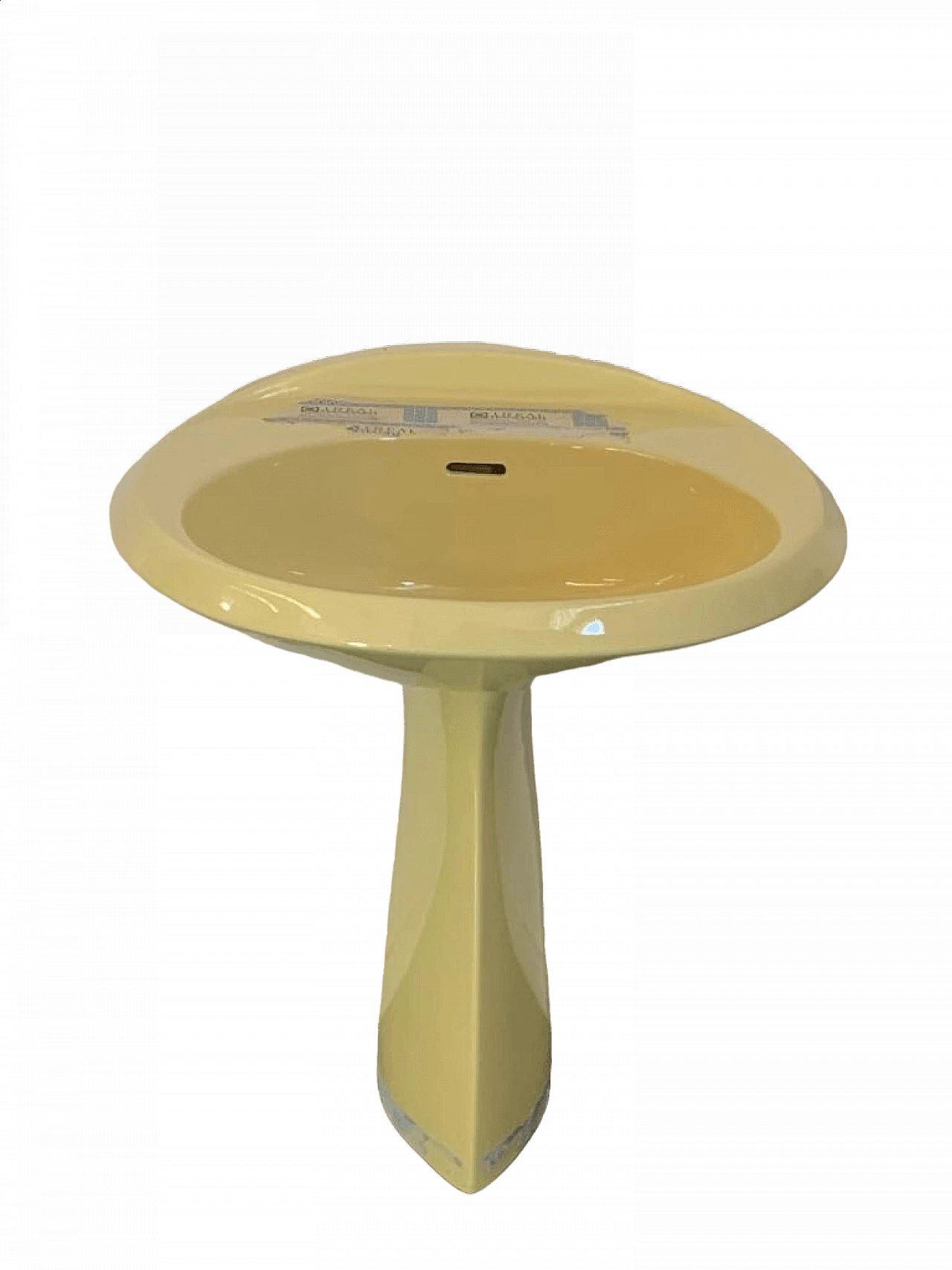 Yellow Ellisse washbasin by Ideal Standard, 1970s 8