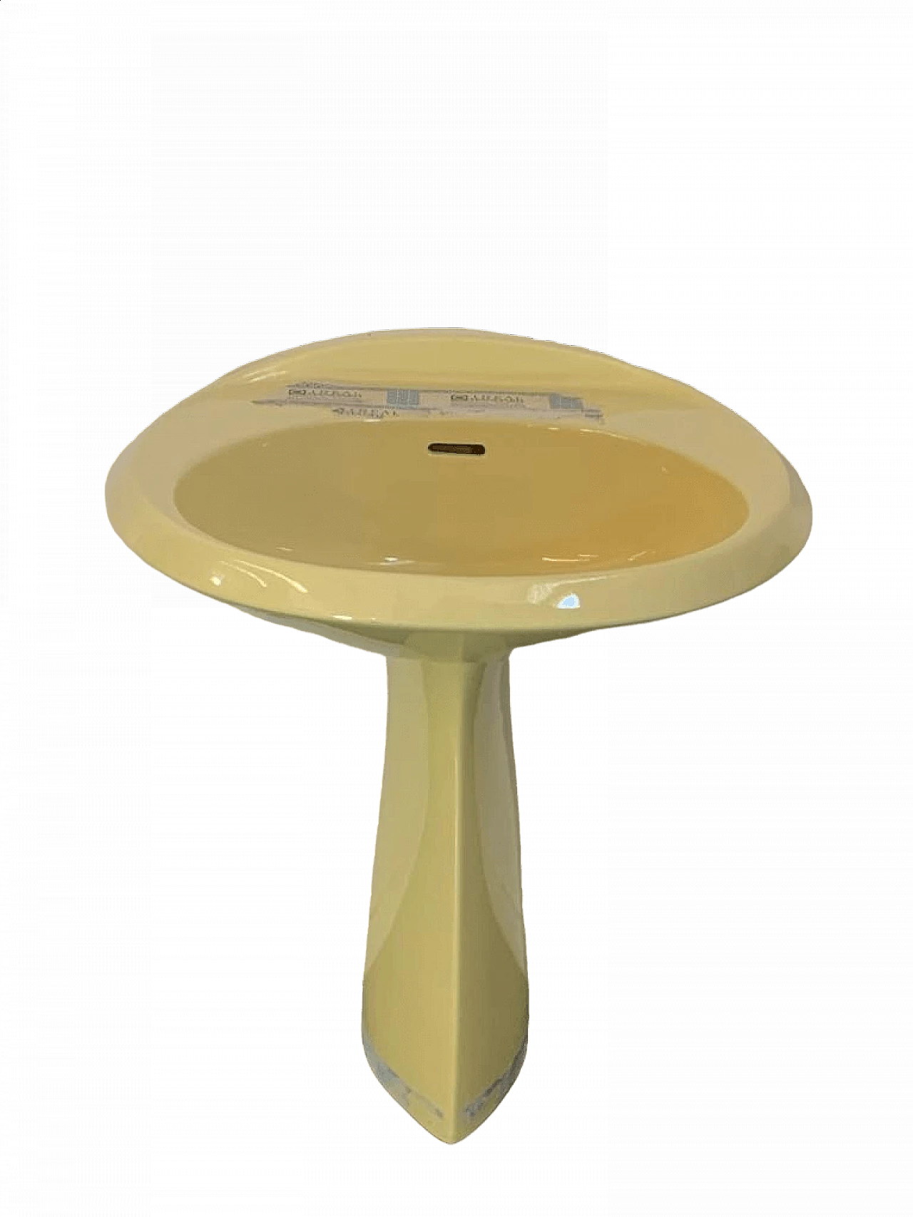 Lavabo Ellisse giallo di Ideal Standard, anni '70 8