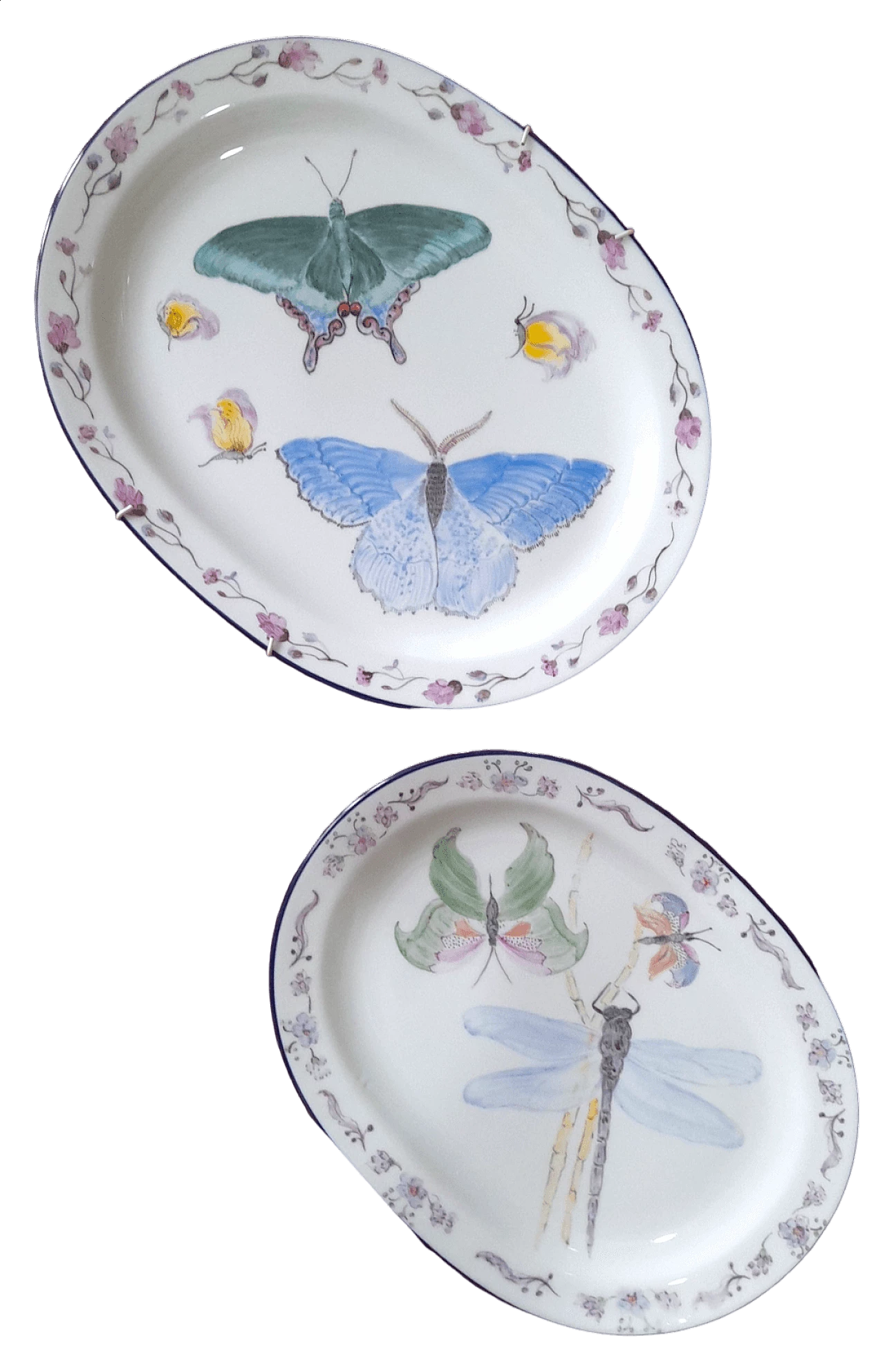 Pair of porcelain plates by Richard Ginori, 1980s 7