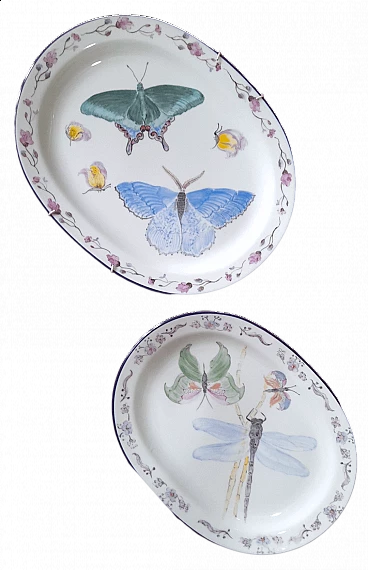 Pair of porcelain plates by Richard Ginori, 1980s