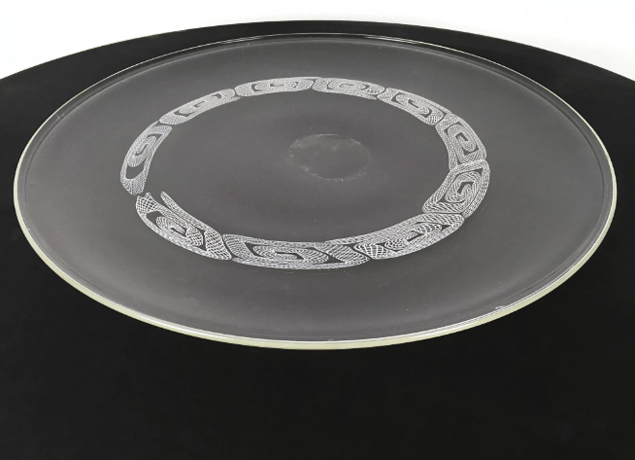 Murano blown glass dish by Seguso, 1960s 2