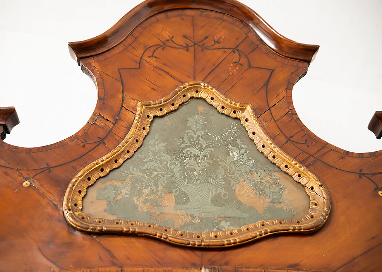 Trumeau Louis XV in walnut and exotic woods, 18th century 3