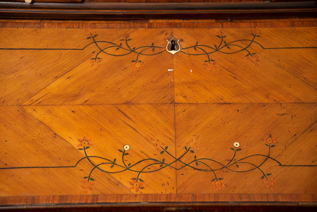 Trumeau Luigi XV in noce e legni esotici, '700 5