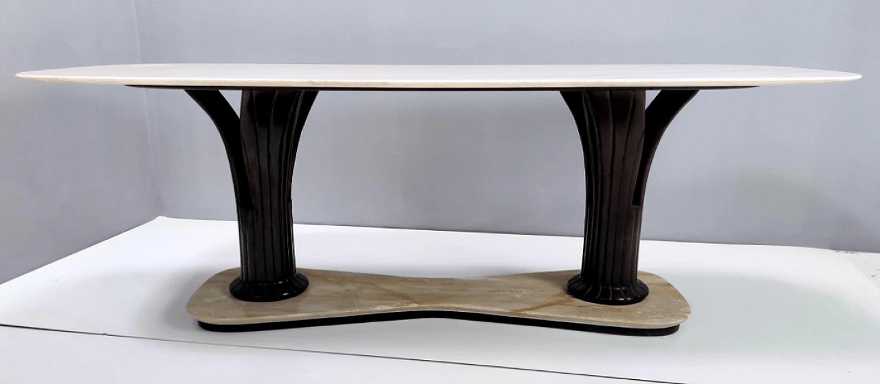 Tavolo con piano in marmo attribuibile a Osvaldo Borsani, anni '50 4