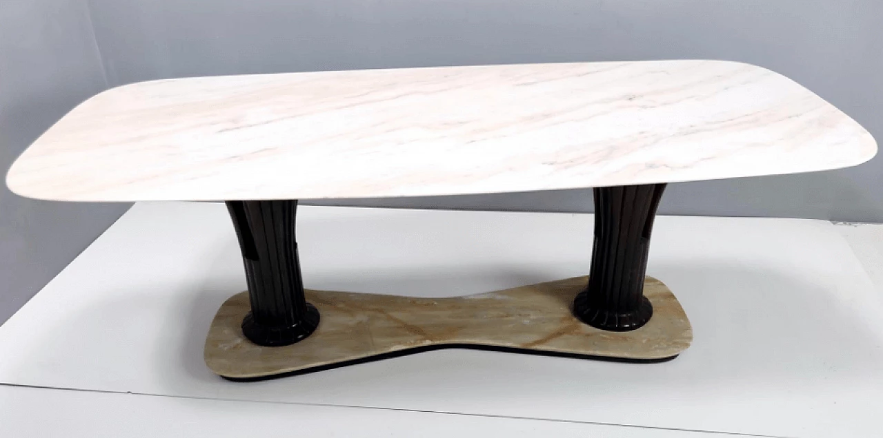 Tavolo con piano in marmo attribuibile a Osvaldo Borsani, anni '50 6