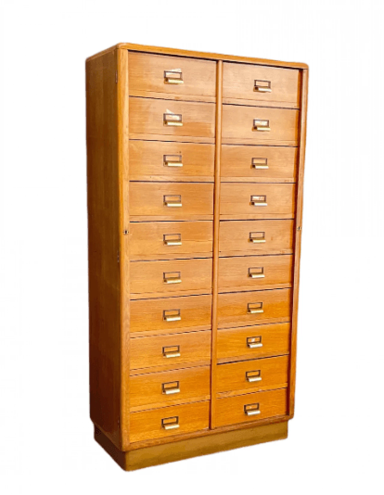 Walnut stained wood office drawer, 1950s 1