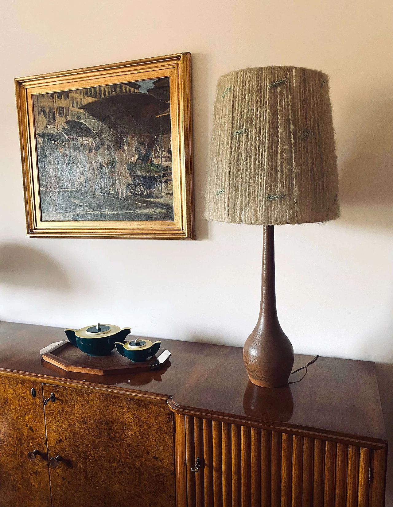 Terracotta table lamp, 1950s 4