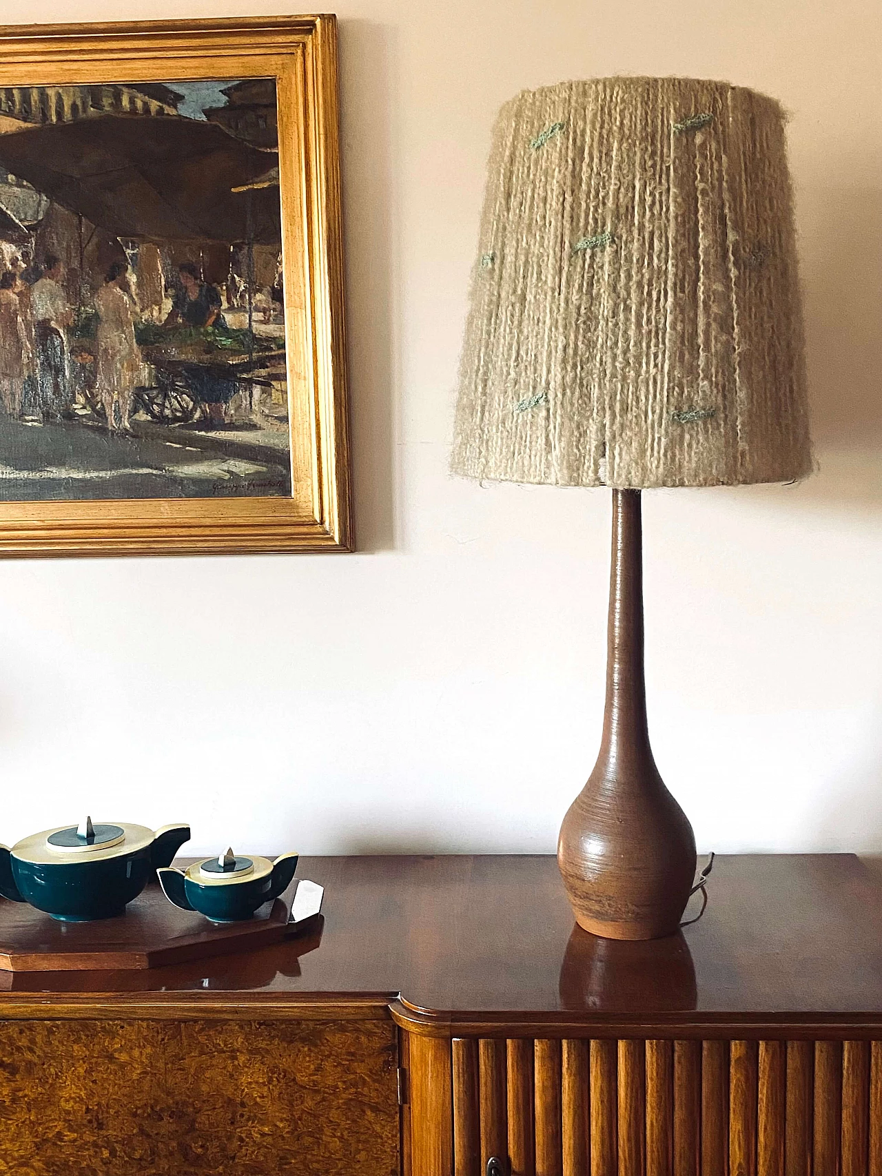 Terracotta table lamp, 1950s 7