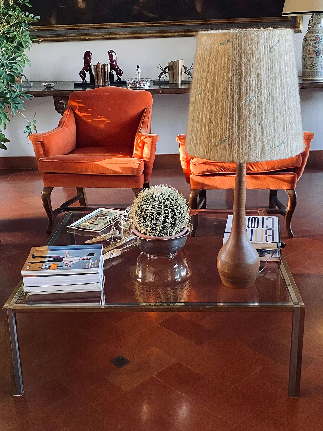 Terracotta table lamp, 1950s 10