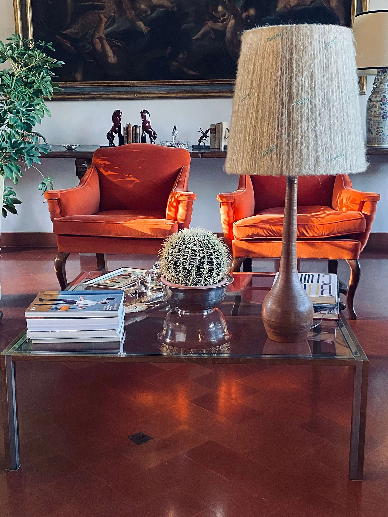 Terracotta table lamp, 1950s 11