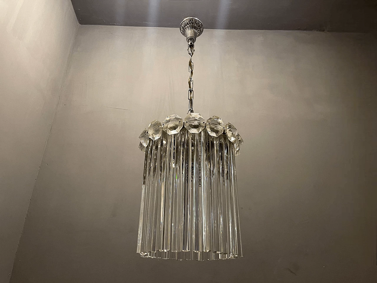 Trilobi Murano glass pendant lamp, 1960s 3