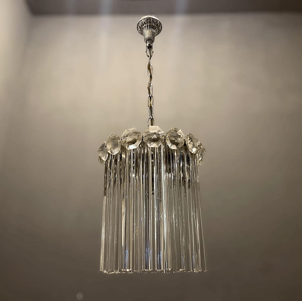 Trilobi Murano glass pendant lamp, 1960s 4