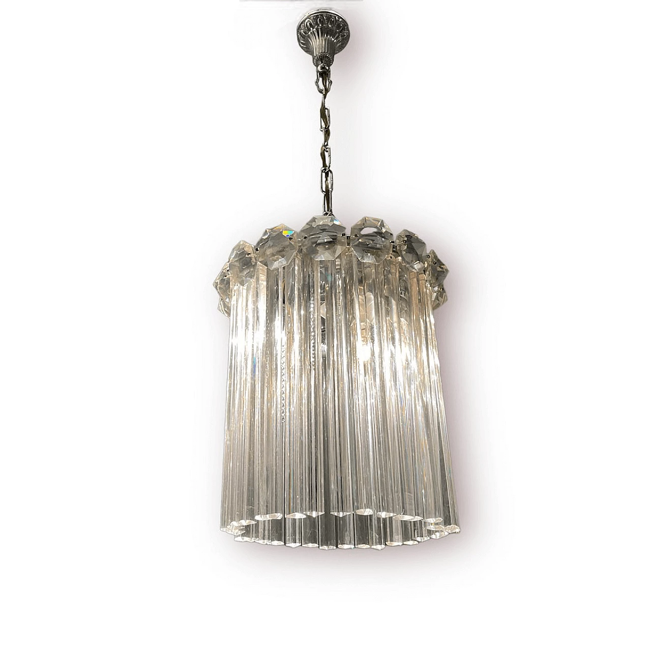 Trilobi Murano glass pendant lamp, 1960s 7