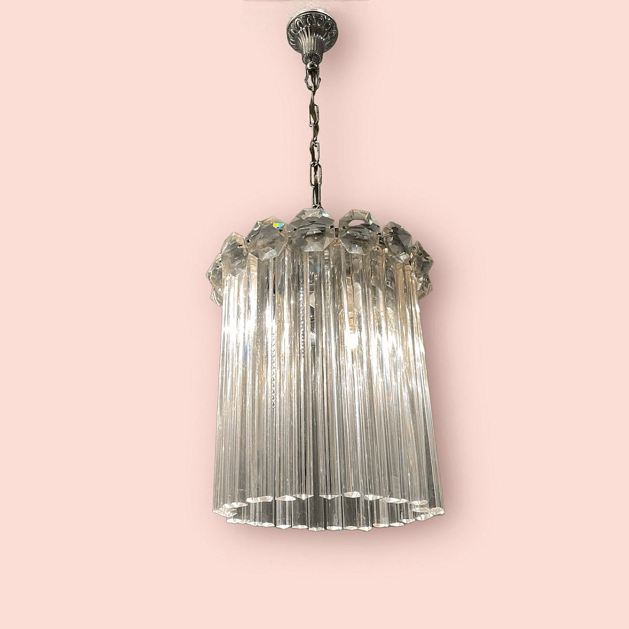 Trilobi Murano glass pendant lamp, 1960s 8