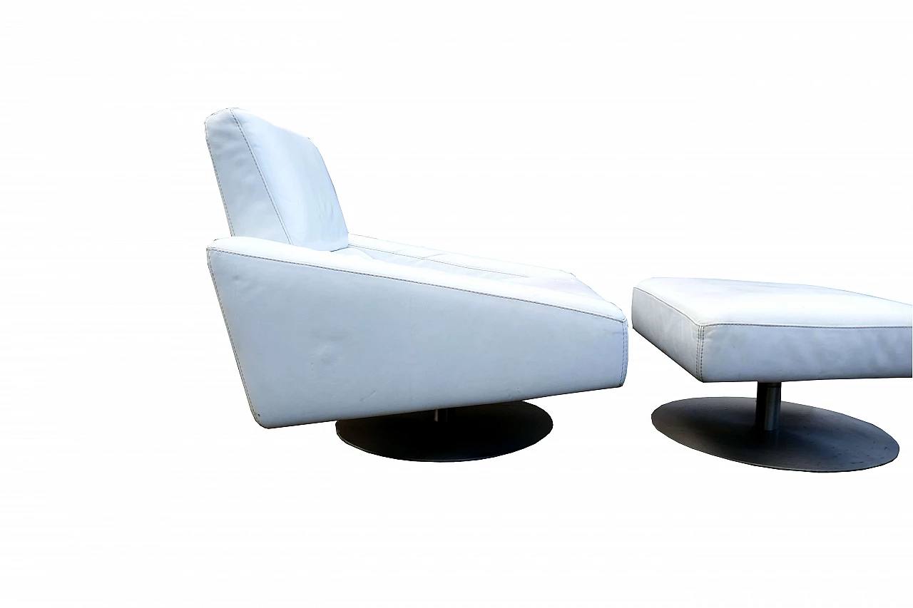 Armchair and pouf by J. H. Hicolity for Nicoletti, 1980s 5