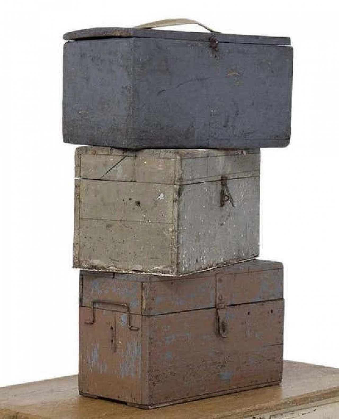 3 Wooden boxes in Rustic Chic style, 1920s 1