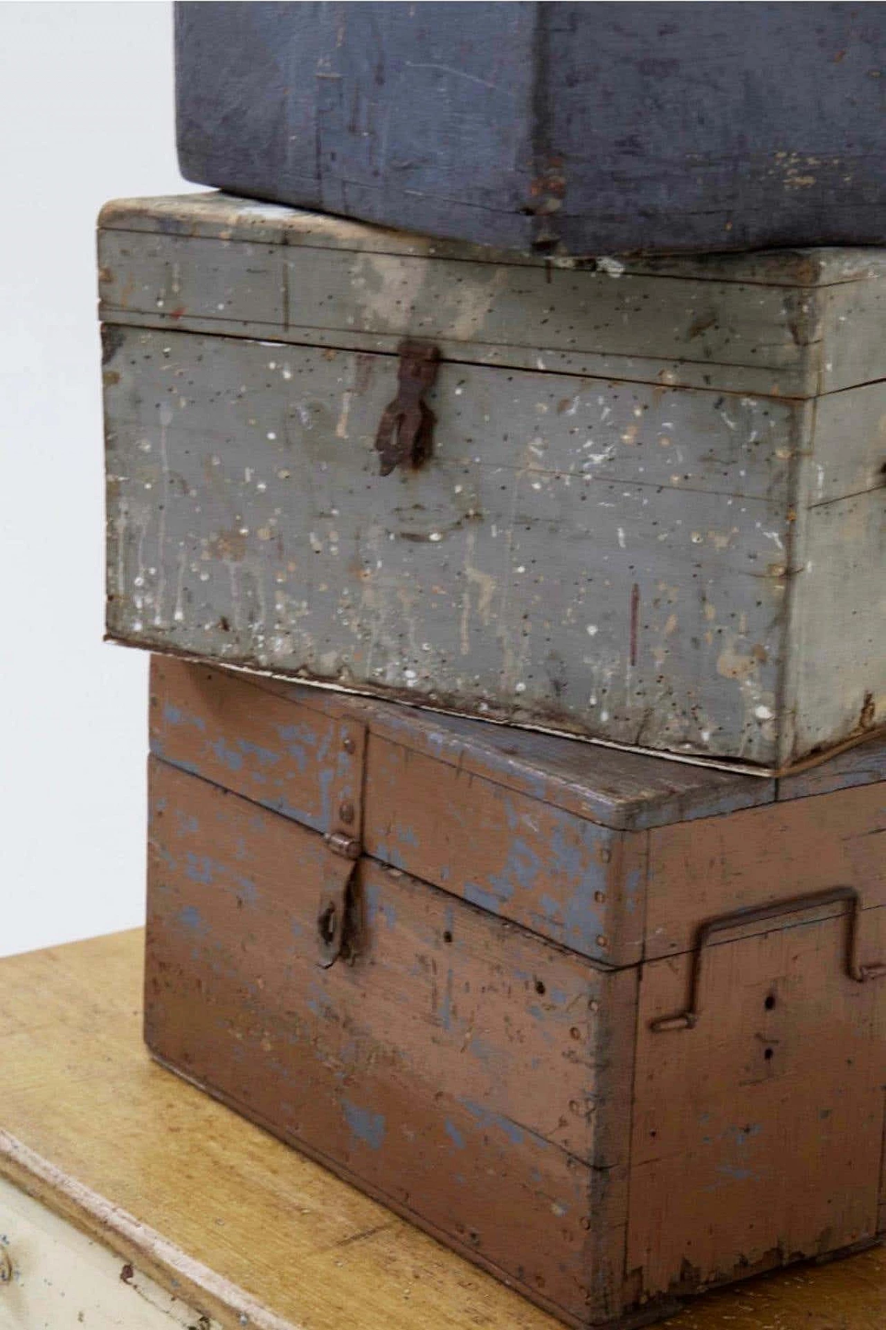 3 Wooden boxes in Rustic Chic style, 1920s 4